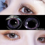 Gaeaspace  -  1 Pair Color Contact Lenses for Eyes Myopia Diopter Natural Brown Eyes Color Lenses Beauty Pupil Yearly Use Fast Shpping