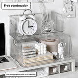 Gaeaspace  -  Clear Desktop Cosmetics Storage Box Bedroom Skincare Lipstick Shelf Office Bookshelf Documents Stationery Sundries Organizer