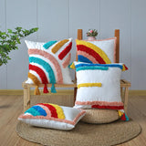 Gaeaspace  -  Light luxury rainbow tufted pillow cover Office car sofa cushion bedside pillow waist pillow