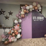 Gaeaspace  -  130pcs Dusty Purple Balloon Garland Arch Kit Pink Sand White Chrome Rose Gold Balloons for Wedding Birthday Party Decorations