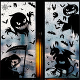 Gaeaspace  -  Halloween Giant Ghost Monster Ghost Shadow Window Sticker Witch Death Bat Skeleton Helloween Party Decor Electrostatic Sticker