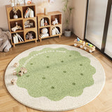 Gaeaspace  -  Cute Cartoon Carpets for Living Room Cream Style Bedroom Decor Round Carpet Fluffy Soft bedside Rug Home Plush thicken Floor Mat