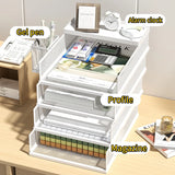 Gaeaspace  -  Metal Mesh Desk Organizer Box Office A3 Paper Organizer Document File Letter Book Pen Brochure Filling Tray Rack Shelf Carrier