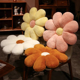 Gaeaspace  -  50/60/80cm Fluffy Flower Plush Pillow Toy Soft Cartoon Sunflower Daisy Plant Stuffed Doll Sofa Cushion Chair Mat Birthday Gifts