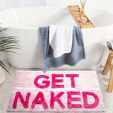 Gaeaspace  -  Pink Get Naked Tufted Rug Bathroom Rug Cute Bathtub Mat Entrance Doormat Living Room Apartment Decor Soft Tufted Carpet