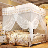 Gaeaspace  -  Mosquito Net Luxury Princess Four Corner Post Bed Curtain Canopy Netting Mosquito Net Bedding