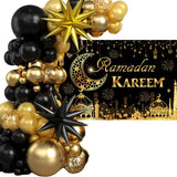 Gaeaspace  -  Eid Mubarak Green Gold Balloon Garland Arch Ramadan Kareem Decoration For Home Ramadan Muslim Islamic Festival Party Decor