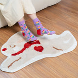 Gaeaspace  -  Tufting Rabbit Bedroom Mat Bathroom Carpet Bathmat Foot Pad Bedside Doormat Aesthetic Home Kids Room Holiday New Year Warm Decor