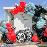 Gaeaspace  -  1Set Racing Car Theme Balloon Garland Arch Kit Tyre Helmet Foil Globos Kids 1st Birthday cars Party Decorations Boy Baby Shower