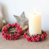 Gaeaspace  -  Christmas Home Decoration Berry Wreath Candlestick Table Decoration Decorations Christmas Eve Candlelight Dinner Accessories