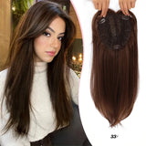 Gaeaspace  -  Synthetic False Bangs Clip-In Bangs Extension Natural Neat Fake Fringe Topper Hairpiece Invisible Clourse Hairpieces