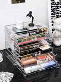 Gaeaspace  -  Acrylic Organizer for Cosmetics Makeup Organizer Clear Bathroom Storage Box Storage Drawers Jewelry Box Mask Holder Stackable