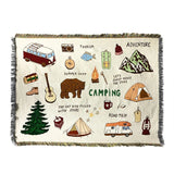 Gaeaspace  -  Moisture-proof Camping Picnic Mat Ins-Style Decorative Tapestry, Knitted Thread Blanket, Multifunctional Sofa Cover, Casual