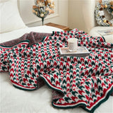 Gaeaspace  -  Knitted Blanket Portable Sofa Blankets For Beds Portable Office Napping Travel Camping Throw Blanket Shawl Home Decor Christmas