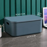 Gaeaspace  -  1/2 Pcs Plastic Storage Bins, Stackable Baskets with Lid and Handle,Colorful Desktop Box Cubby Containers