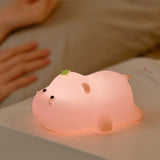 Gaeaspace  -  Pink Piggy Night Light Cute LED Silicone Night Lamp Indoor Atmosphere Pat Lamp Room Decoration USB Children's Night Light Gift