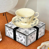 Gaeaspace  -  Ceramic High-end Coffee Cups, Creative Plates, Exquisite Birthday Gifts for Girls, French High-End Feast, Afternoon Tea