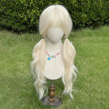 Gaeaspace  -  New Milk Platinum Wig for Women Long Hair Full Head Cover Simulation Natural Daily Water Wave Lolita Long Curly Hair