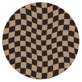 Gaeaspace  -  Irregular Checkerboard Bedroom Rug Round Simple Design Solid Color IG Fashion Living Room Carpet Polyester Cute Decoration Home