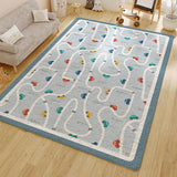 Gaeaspace  -  Simple Large Area Washable Living Room Carpet Cartoon Soft Non Slip Bedroom Carpets Sthickened Plush Children Room Crawling Rug