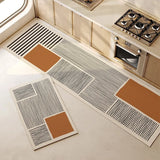 Gaeaspace   -  Kitchen Floor Mat Nordic Style Washable Carpet Wipe Clean Waterproof Oil-proof Dirt-proof PVC Leather Balcony Rug 주방 카펫 Tapete