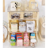 Gaeaspace  -  Desktop Stacking Storage Box Cosmetics Storage Rack Office Workstation A4 Paper Storage Rack Cup Holder Transparent Drawer Boxes