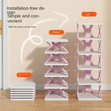 Gaeaspace  -  6 Tier Folding Shoe Rack Multi-folding No Installation Home Storage Shelf Dormitory Multifunctional Economic Storage Shoe Rack