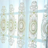 Gaeaspace  -  European Style Luxury Living Room Curtain Light Blue Elegant Chenille Blackout Curtains For Bedroom Villa Home Decor Custom