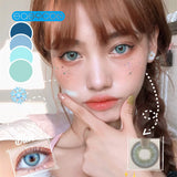 Gaeaspace  -  blue Colored Contact Lenses soft for eyes small Beauty Pupil myopia prescription degree yearly natural new big