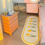 Gaeaspace  -  INS Flower Fluffy Soft Bedroom Carpet Cute Bedside Rug Kids Room Non-Slip Baby Playmats Long Living Room Mats