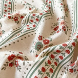 Gaeaspace  -  Cute Strawberry Duvet Cover Set Floral Style with Flat Sheet Pillowcase No filler Queen Double Girls Boys Home Decor Bed Linens