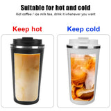 Gaeaspace  -  1pc 380ml 510ml Coffee Mug for Tea Water Coffee Car Thermos Cup Leak_Proof Travel Thermo Cup Double Stainless Steel Thermo Cafe