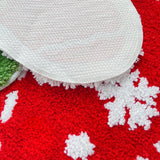 Gaeaspace  -  Tufting Christmas Tree Bedroom Rug Fluffy Red Sock Carpet Kids Room Foot Pad Bath Mat Doormat Home Warm New Year Holiday Decor