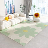 Gaeaspace  -  Ins Simple Flower Living Room Decoration Carpet Modern Girl Bedroom Bedside Plush Carpets Nordic Study Cloakroom Fluffy Soft Rug