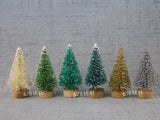 Gaeaspace  -  12 Piece DIY Mini Christmas Tree Sisal Silk Cedar - Desktop Decoration Small Christmas Tree Xmas New Year Navidad Decor