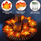 Gaeaspace  -  Halloween Maple Leaf Pumpkin LED String Lights Artificial Autumn Maple Leaves Pumpkin String Light Simulation Leaf String Light