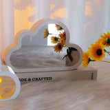 Gaeaspace  -  INS Handmade DIY Cloud Tulip Mirror Small Night Light INS Girl Heart Living Room Desktop Decoration Birthday Gift Holiday Gift