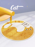 Gaeaspace  -  Cartoon Cute Children Girl Room Round Bedroom Bedside Carpets Cat Living Room Large Area Carpet Computer Chair Cloakroom Rug 양탄자