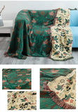 Gaeaspace  -  Birds Non-Slip Sofa Towel Cover, Double-Sided Jacquard Cotton Gauze, Yarn-Dyed, Towel Blanket, High Quality, Four Seasons