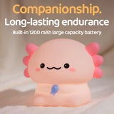 Gaeaspace  -  Pink Axolotl LED Night Light,USB Rechargeable Touch Lamp,3 Levels Brightness Timing Light,Cute Animal Bedside Lamp,Gift for Kids