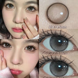 Gaeaspace  -  Pink Contact Lenses Myopia Color Contact Lenses for Eye with Diopters Natural Grey Brown Eye Color Lenses Blue Lens 2PCS