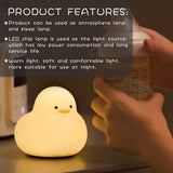 Gaeaspace  -  Cute Duck Night Light Kawaii LED Lamp USB Rechargeable Night Light Room Touch Night Lamp Eye Protection Decompression Artifact