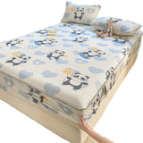 Gaeaspace  -  New Latex Summer Mat Fitted Sheet Three-Piece Set Can Be Equipped with the Same Cool Silk Summer Quilt