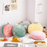 Gaeaspace  -  Embroidered Fruit Throw Pillow Round Soft Plush Cushion Living Room Tatami Office Chair Mat Floor Seat Pad Pillows Home Decor