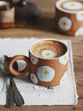 Gaeaspace  -  Ins Style Cartoon Japanese Mug Hand Painted Poached Egg Ceramic Cup Home Office Breakfast Mugs Tea Water Milk Coffee Cup