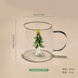 Gaeaspace  -  1 PC 3D Glass Cup 3500ml Christmas Theme Animal Inside Glass Christmas Drinking Glasses Cartoon Animal Shape Glass Coffee Mug