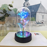 Gaeaspace  -  LED Light Foil Flower Artificial Rose Flowers Night Lamp Valentines Day Gift For Girlfriend Eternal Rose Wedding Decorative Gift