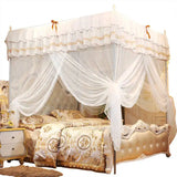 Gaeaspace  -  Mosquito Net Luxury Princess Four Corner Post Bed Curtain Canopy Netting Mosquito Net Bedding