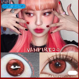 Gaeaspace  -  Sick Mary Red Colored Contact Lenses soft for eyes small Beauty Pupil myopia prescription degree yearly natural new big