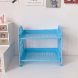 Gaeaspace  -  Ins Cute Room Storage Organizer Storage Rack Kawaii 2 Layer Desktop Cosmetic Jewelry Storage Rack Bathroom Rack Storage Shelf